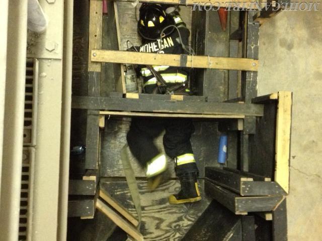 Probationary Firefighters Performing Mask Confidence/Air Pack Emergency Procedures Training At Westchester County Fire Training Center On 7/1/14